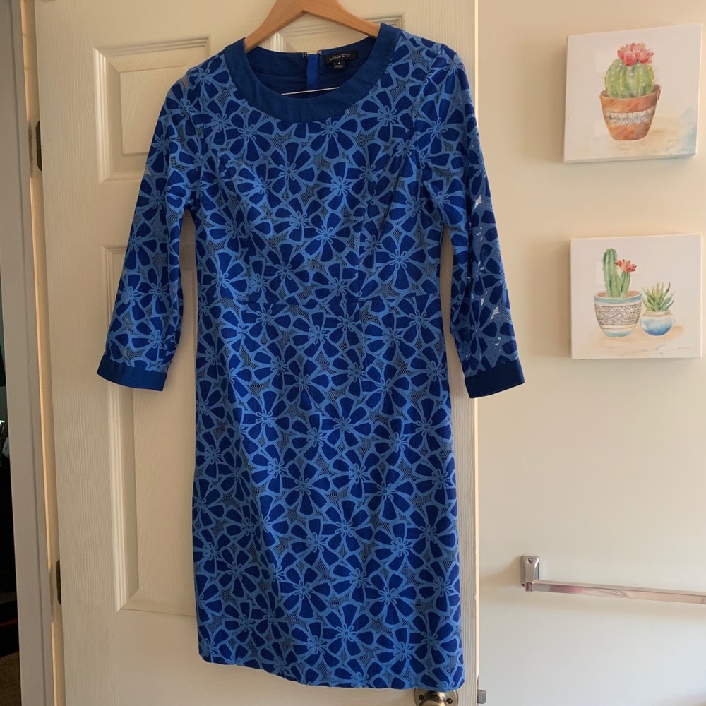 Lands End blue lace dress size 4